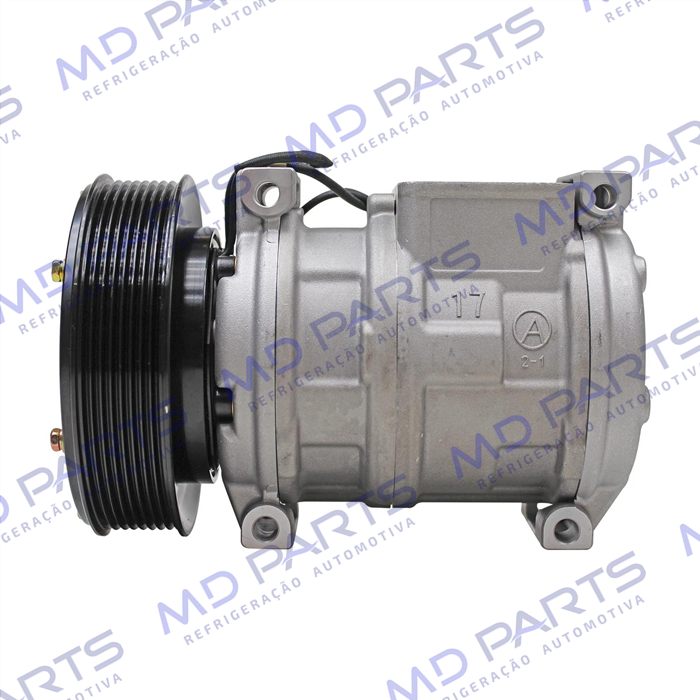 Compressor Modelo 10PA17 Máquina John Deere 3510/ CH570/ CH670 2017> - 12 Volts Polia 8pk 140mm R134a OEM: AH169875/ AN221429/ RE46609/ TY24304