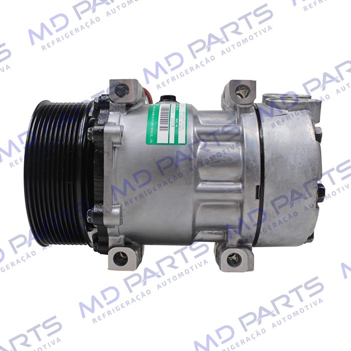 Compressor SANDEN Original AA7H15AA 8275/ 8295 Caminhão Scania 2013> Série 5 PGR - 24 Volts Polia 10pk 120mm Magnético 2 Fios OEM: 1888032