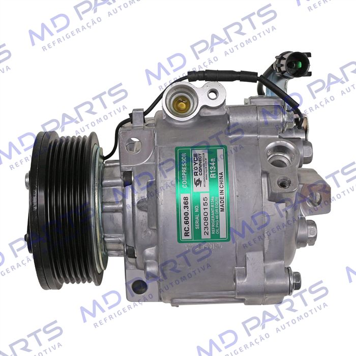 Compressor Modelo Sanden Mitsubishi ASX/ Outlander 2008>/ Lancer 2012>/ Eclipse Cross - 12 Volts Polia 6pk 99mm OEM: 7813A801
