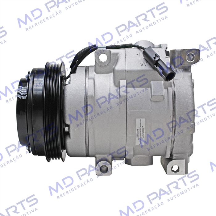 Compressor 10S15 Máquina Trator Case / New Holland/ CNH Setembro 2009> - 12 Volts Polia 4pk 120mm OEM: 87342868/ 87554361