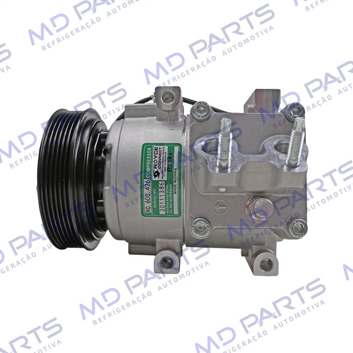 Compressor Modelo FOMOCO Ford Fiesta 1.0/1.6 2008 Até 2014/ EcoSport 1.6 2008 Até 2012 - 12 Volts Polia 6pk 120mm OEM: AE8319D629-AD