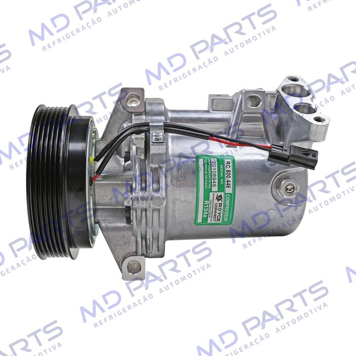 Compressor Calsonic Renault Logan/ Sandero 2013 Até 2017 OEM: 8201025121 - 12 Volts Polia 6pk 125mm