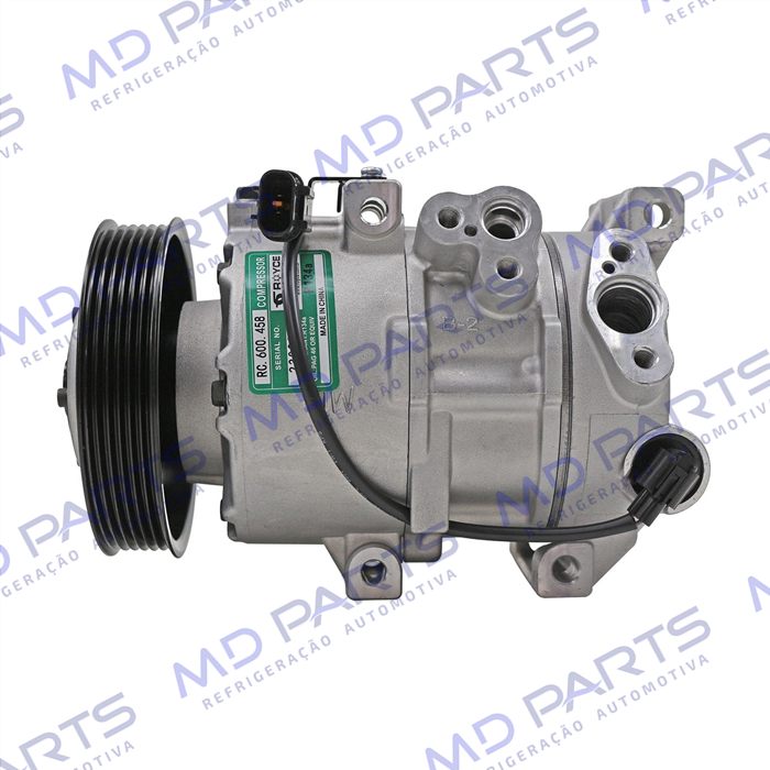 Compressor Modelo Doowon DVE 14N Hyundai Nova Tucson 2018> Mangueira 19MM/ Creta 1.6 2017> - 12 Volts 6pk 125mm OEM: DWP300134460