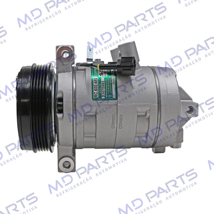 Compressor Modelo Valeo Nissan Frontier Motor Diesel 2.3 2017> - 12 Volts Polia 5pk 119mm OEM: 926004JA1A
