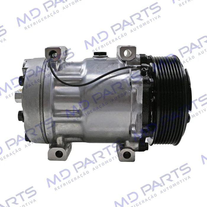 Compressor Modelo AA7H15AA Máquina Caterpillar Retroescavadeira 416/ 420/ 422/ 424 - 12 Volts Polia 8pk 123mm OEM: 395-2123/ 299-2212/ 300-4277 — foto 5