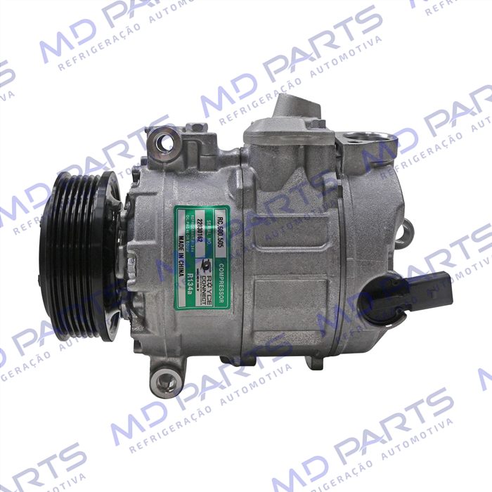 Compressor Modelo Denso 6SEU14C Volkswagen Amarok Diesel 2010 Até 2017 - 12 Volts Polia 6pk 105mm OEM:7E0820803J