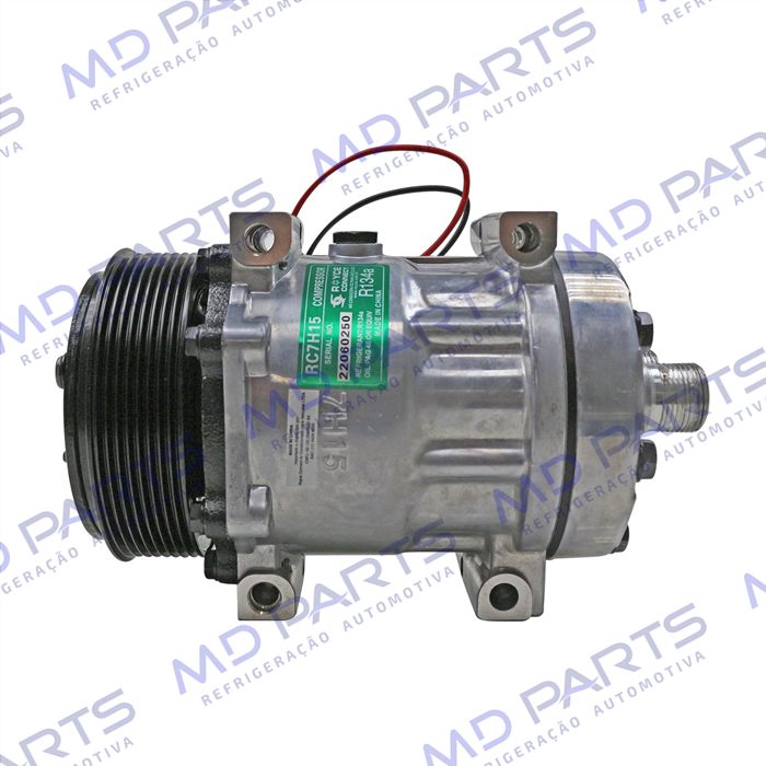 Compressor Modelo AB7H15AB Caminhão Iveco Vertis - 12 Volts Polia 8pk 123mm
