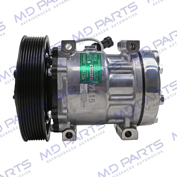 Compressor Modelo AB7H15AB 4358 Caminhão DAF XF FTS 480 2021> - 24 Volts Polia 8pk 165mm OEM: 2046604