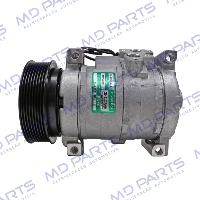 Compressor Modelo 10S17C Máquina Trator Massey Ferguson 8730/ 8732/ 8735/ 8737S/ Trator Fendt 1046 Vario/1050 Vario - 12 Volts 8pk OEM: G931552020011