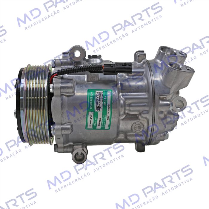 Compressor Modelo Sanden SD7V16 Renault Duster/ Oroch 1.3 Turbo 2022> - 12 Volts Polia 7pk OEM: 926007461R/ 926005546R