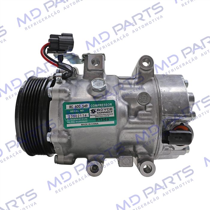 Compressor Modelo Sanden SD7C16 Tiggo 7 PRO/ Tiggo 8 PRO 1.6 2020> - 12 Volts Polia 6pk 114mm OEM: 301000131AA