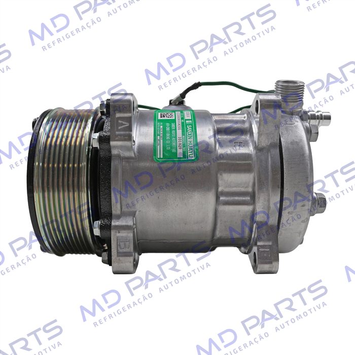 Compressor SANDEN 5H14 Universal R134a 8 Orelhas - 24 Volts Polia 8pk 121mm