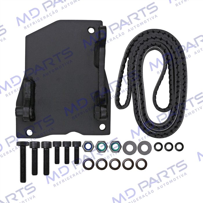 Suporte do Compressor 5H14 / 7H15 Polia 6PK Renault Master 2006 Até 2012 Motor Renault 2.5 Instalação Kit