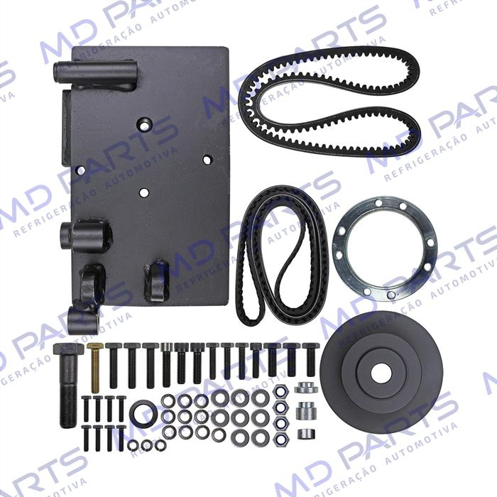 Suporte do Compressor Sanden 5H14 Polia 2A Caminhão Fiat Iveco Daily Eletronico 2012> 35S-14 / 55C16 / 45-S17 / 55-C17 / 70-C17 / 35-150 / 45-170 / 65-170 Com Ar Condicionado