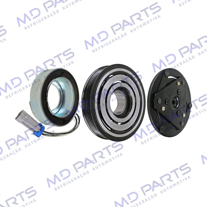 Conjunto de Embreagem do Compressor Delphi CVC Celta 12 Volts Polia 6pk 113mm OEM: 63313214