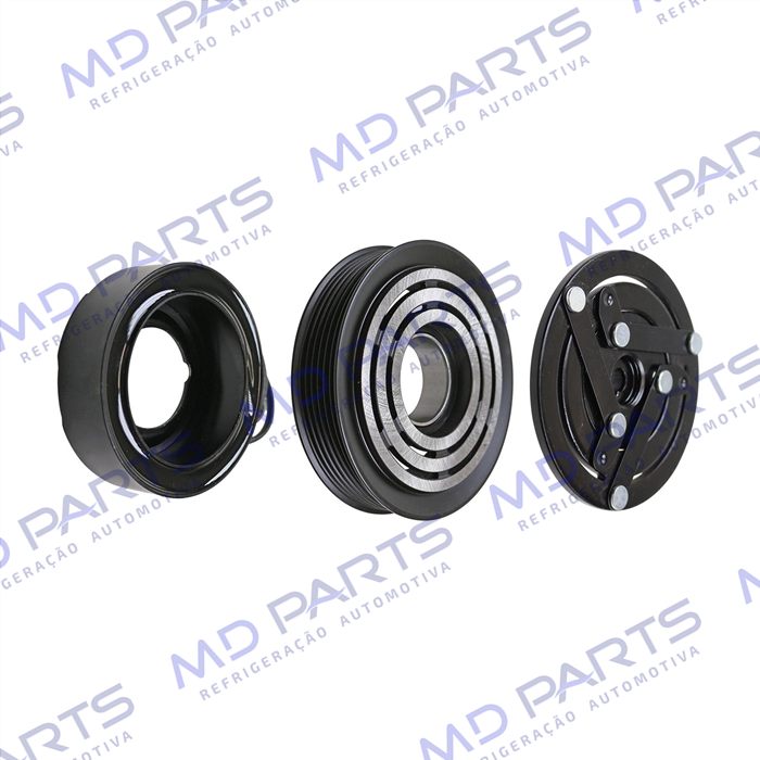 Conjunto de Embreagem do Compressor Denso 10P08 - 12 Volts Polia 6pk 120mm