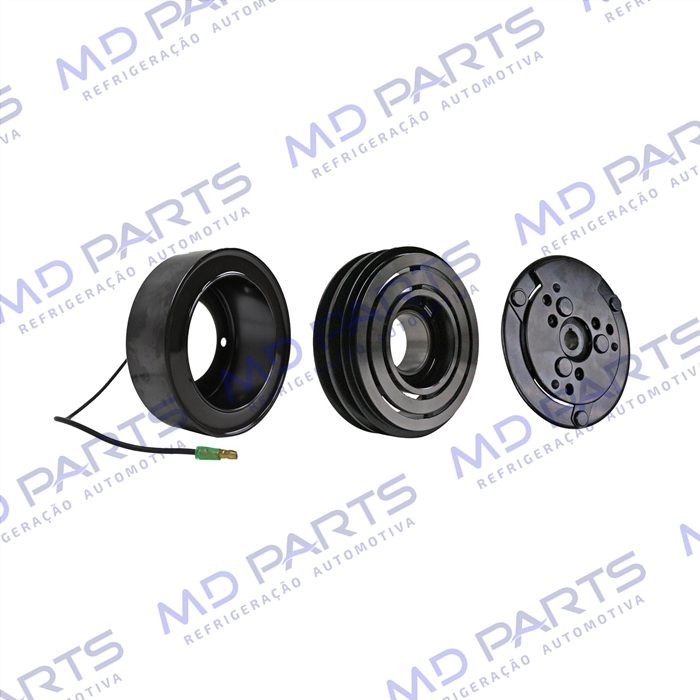 Conjunto de Embreagem do Compressor Sanden 5H14 12 Volts Polia 2A 130mm