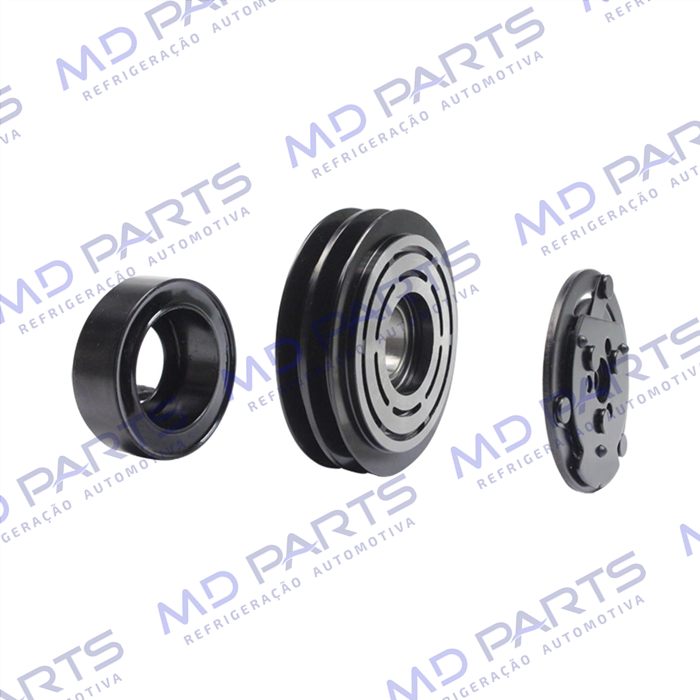 Conjunto de Embreagem do Compressor Sanden 7H15 12 Volts Polia 2A 132mm