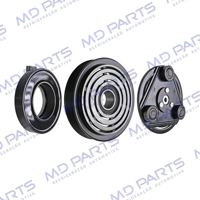Conjunto de Embreagem do Compressor Fic FS10/ FX15/ HS15 Ranger/ F250 Gasolina/ Ecosport 12 Volts 6pk 148mm Para Compressor Original