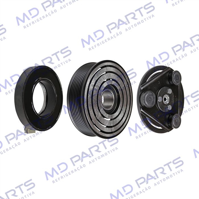 Conjunto de Embreagem do Compressor Fic FS10/ FX15/ F350/ F4000 Diesel - 12 Volts Polia 8pk 132mm