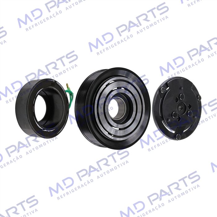 Conjunto de Embreagem do Compressor Sanden 7H15 - 24 Volts Polia 8pk 136mm