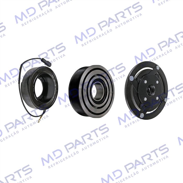 Conjunto de Embreagem do Compressor Denso 10P15 - 12 Volts Polia 8pk 123mm