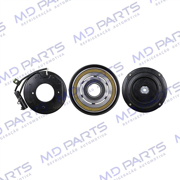 Conjunto de Embreagem Importado do Compressor Denso 10S15 Trator TM / New Holland 12 Volts Polia 4pk 120mm