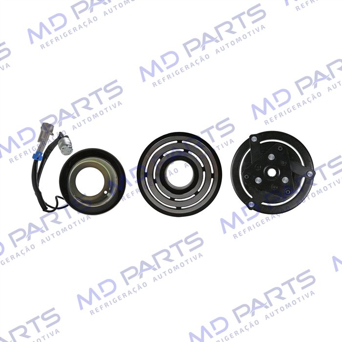 Conjunto de Embreagem do Compressor RC.600.064 Scroll Chevrolet Tracker/ Spin/ Onix/ Sonic 1.6/ Cobalt 1.8 - 12 Volts Polia 5pk 103mm