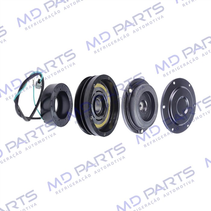 Conjunto de Embreagem do Compressor RC.600.129 10S17C Escavadeira Caterpillar 312C/ 312C L - 24 Volts Polia Canal 1A 135mm OEM: 231-6984 / 259-7244/ 245-7781/ 176-1895/ 201-3837