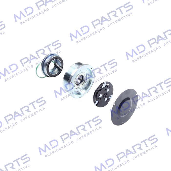 Conjunto de Embreagem do Compressor Sanden RC.600.152 / RC.600.116 Máquina Case - 24 Volts Polia 8pk 153mm
