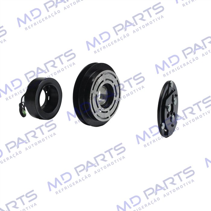 Conjunto de Embreagem do Compressor 7H15 - 12 Volts Polia Canal 1A 125mm