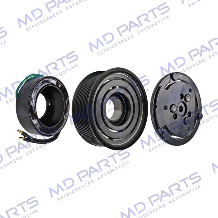 Conjunto de Embreagem do Compressor Caminhão Scania 2012> 7H15 - 24 Volts Polia 10pk 120mm