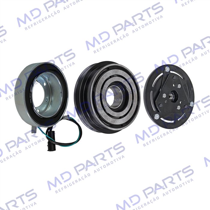Conjunto de Embreagem do Compressor Valeo DSK-15DS Caminhão Volkswagen Constellation - 24 Volts Polia 4pk 120mm