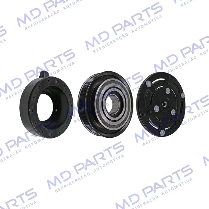 Conjunto de Embreagem do Compressor Denso Scroll Fiat Palio / Uno Fire 12 Volts Polia 5pk 120mm