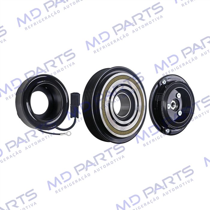 Conjunto de Embreagem do Compressor DF11 Hyundai HB20 Motor 1.0 - 12 Volts Polia 5pk 123mm