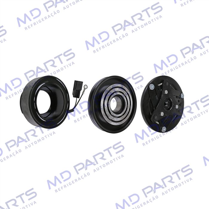 Conjunto de Embreagem do Compressor Renault Kwid (Para Compressor Original) - 12 Volts Polia 3pk 132mm