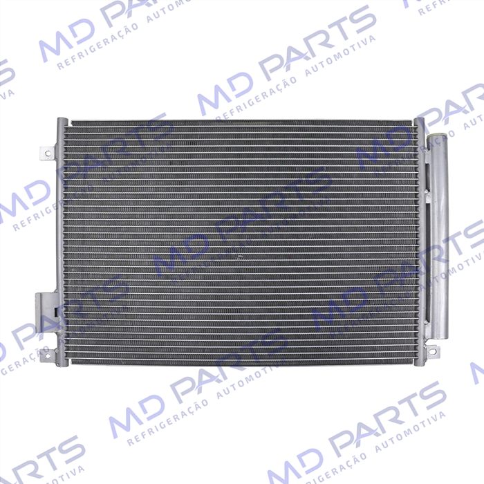 Condensador Fiat Novo Uno 2010>/ Palio 2012>/ Mobi 2017> Sistema Denso Fluxo Paralelo OEM: 51835575/ 52029111