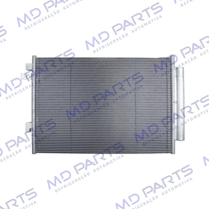 Condensador Fiat Novo Uno 2017> / Mobi 2017>/ Strada 2019> Sistema Denso Fluxo Paralelo OEM: 52033773