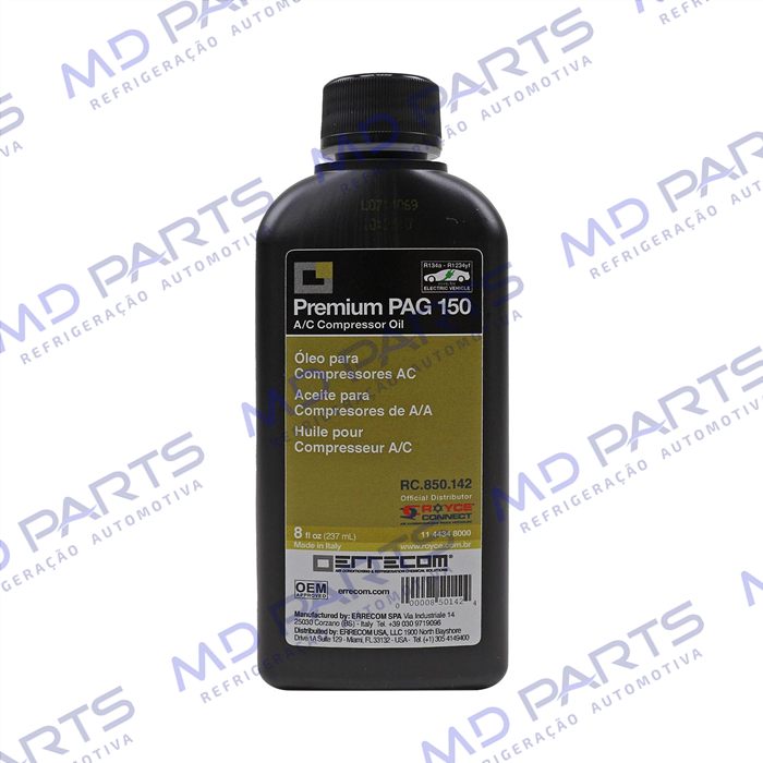 Óleo para Compressor ERRECOM R134a PAG 150 237ml