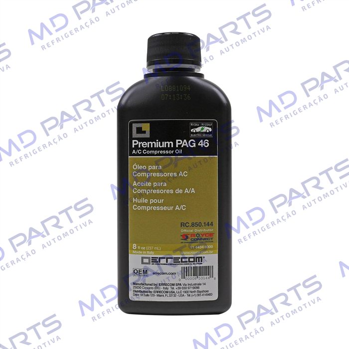 Óleo Para Compressor ERRECOM R134a PAG 46 237ml