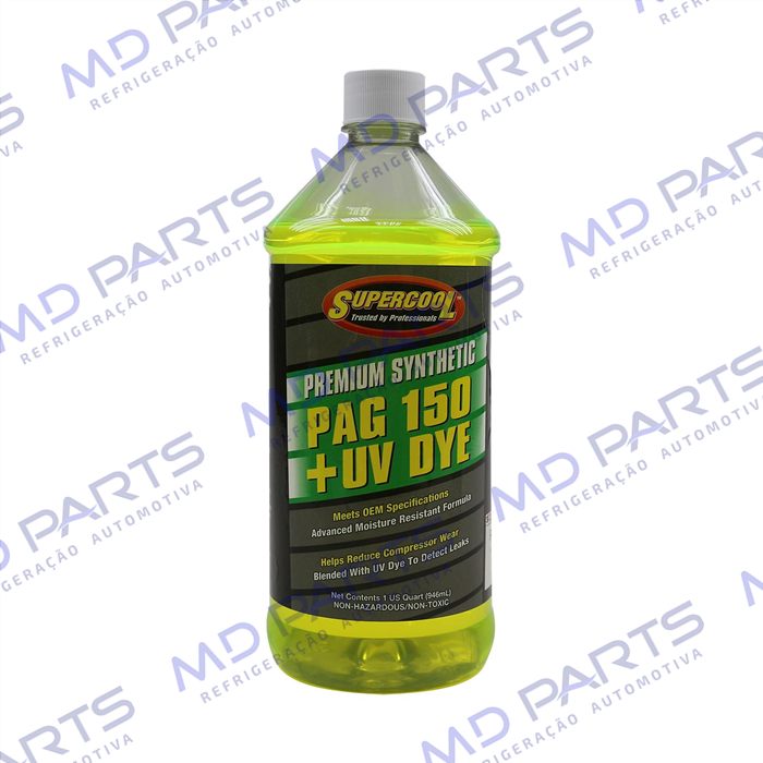 Óleo para Compressor R134a PAG 150 Supercool 946ml com Contraste Ultravioleta