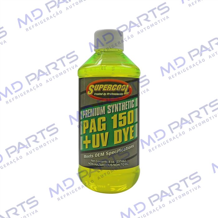 Óleo para Compressor R134a PAG 150 Supercool 237ml com Contraste Ultravioleta